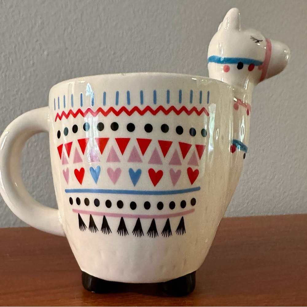 Colorful Ceramic Llama Mug - Tri-Coastal Design